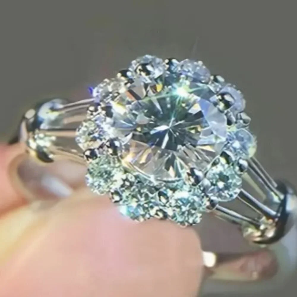 Bohemian Chic Ring - Sparkling Clear Glass Inlay Catches Light Size 9